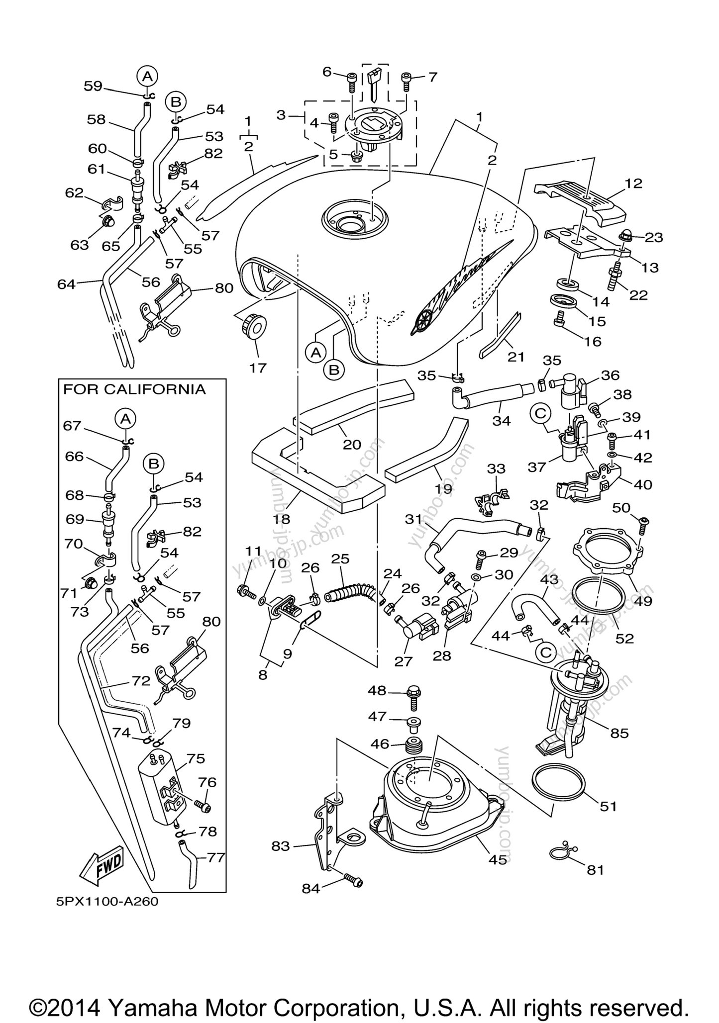 YAMAHA EMBLEM SET 5PX-24150-20