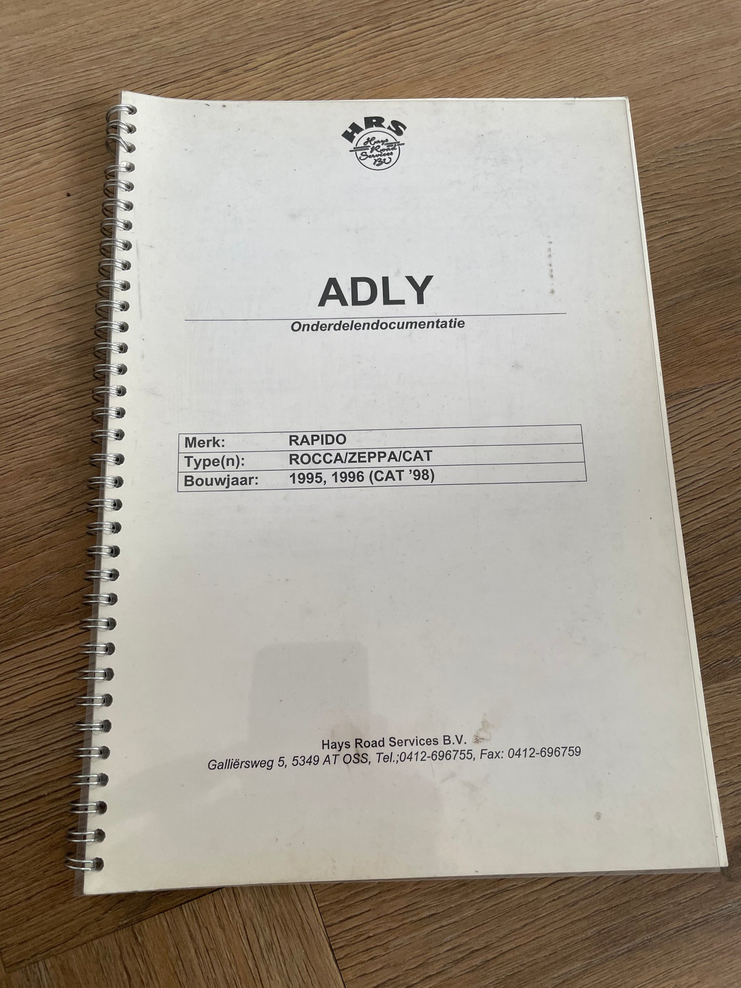 ADLY ONDERDELENDOCUMENTATIE RAPIDO ROCCA ZEPPA 1995 1996