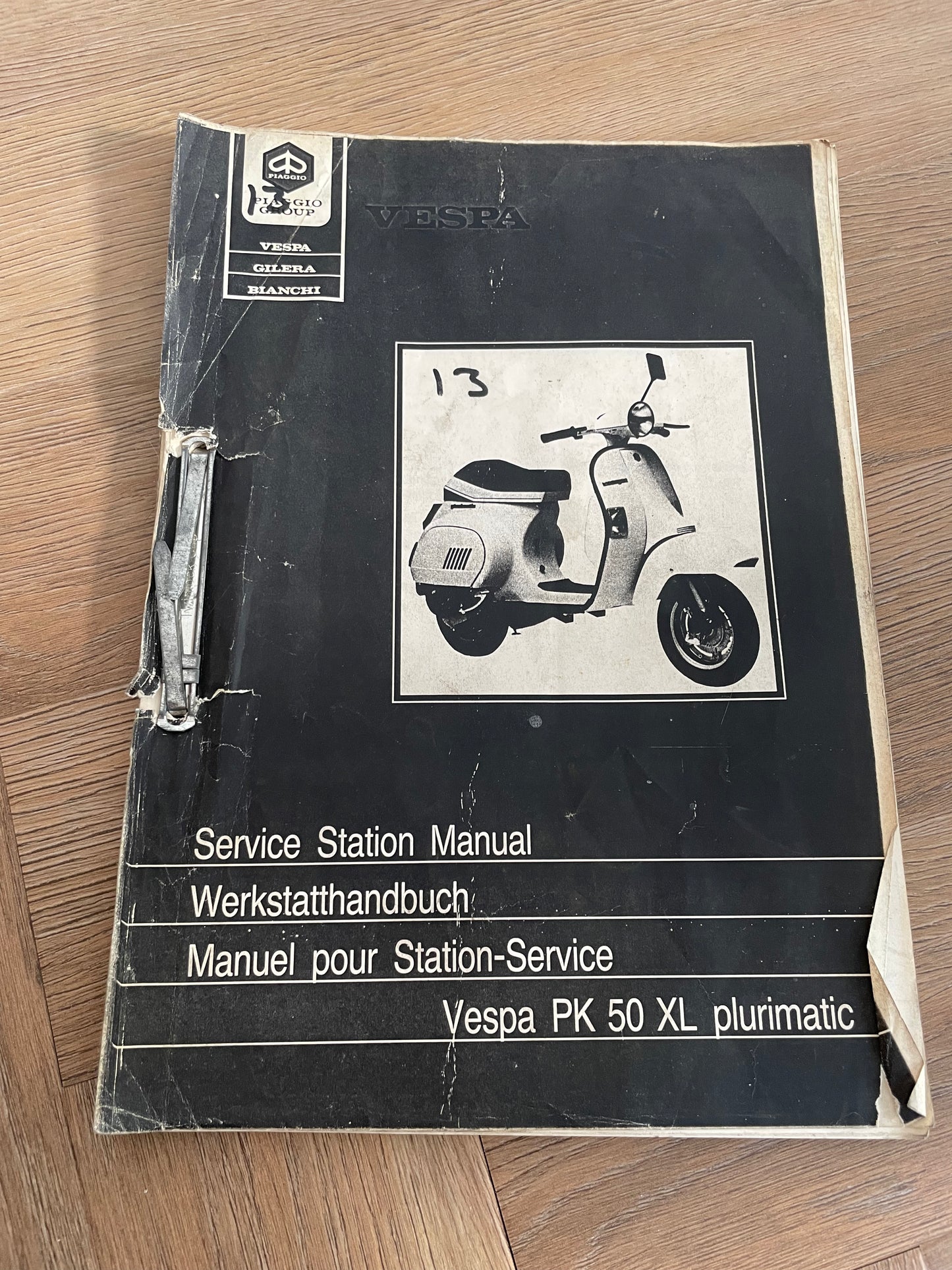 HANDBOEK SERVICE STATION WERKPLAATSHANDBOEK PIAGGIO VESPA PK 50 XL PLURIMATIC