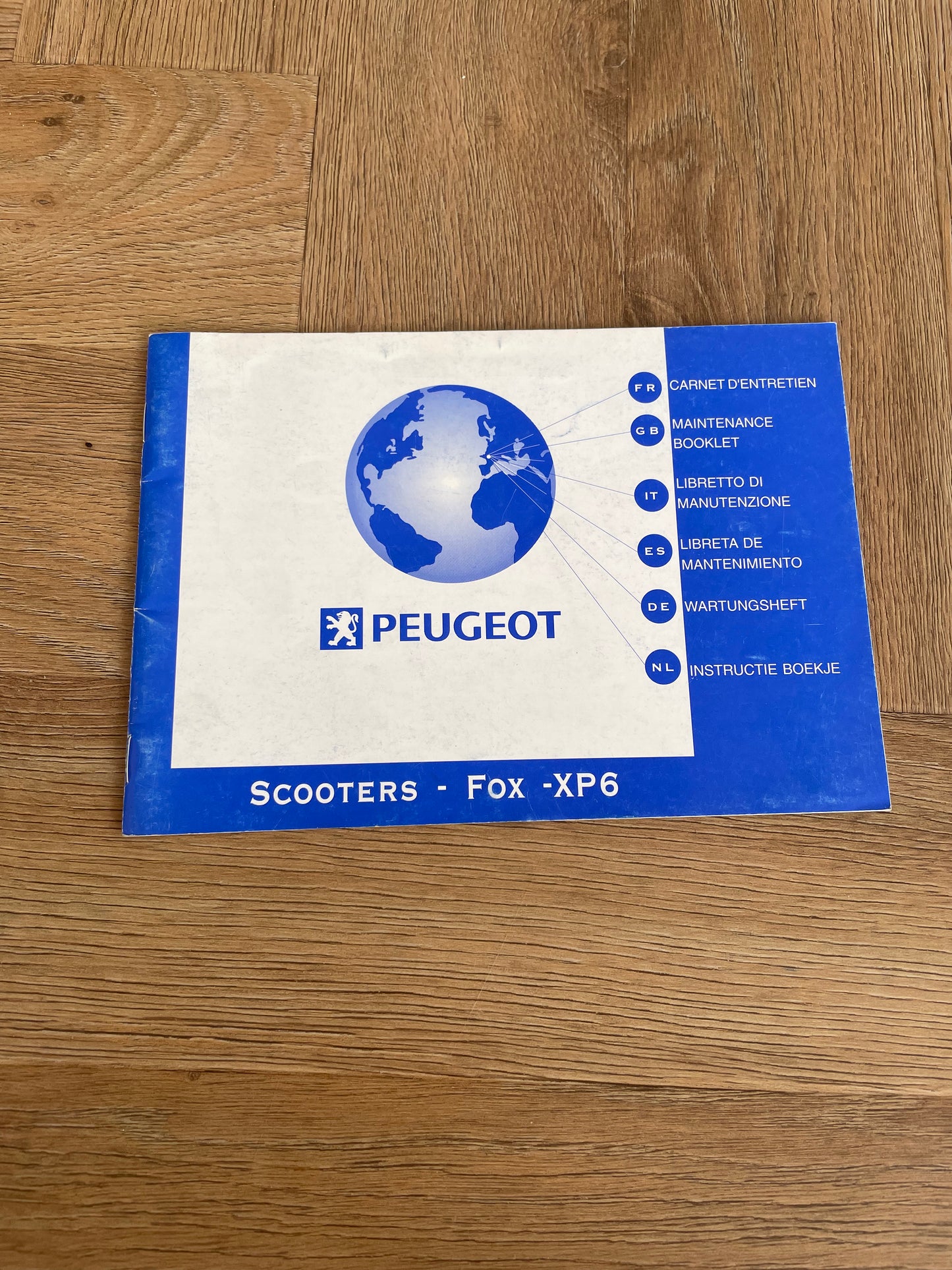 INSTRUCTIEBOEKJE OEM PEUGEOT FOX XP6