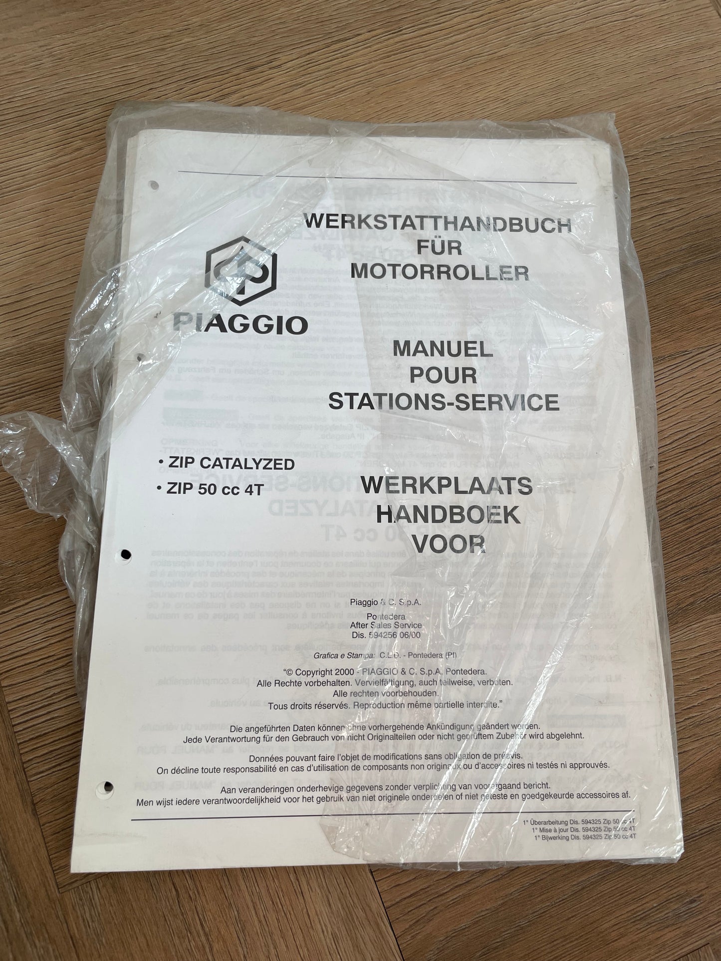 WERKPLAATSHANDBOEK PIAGGIO ZIP 4T