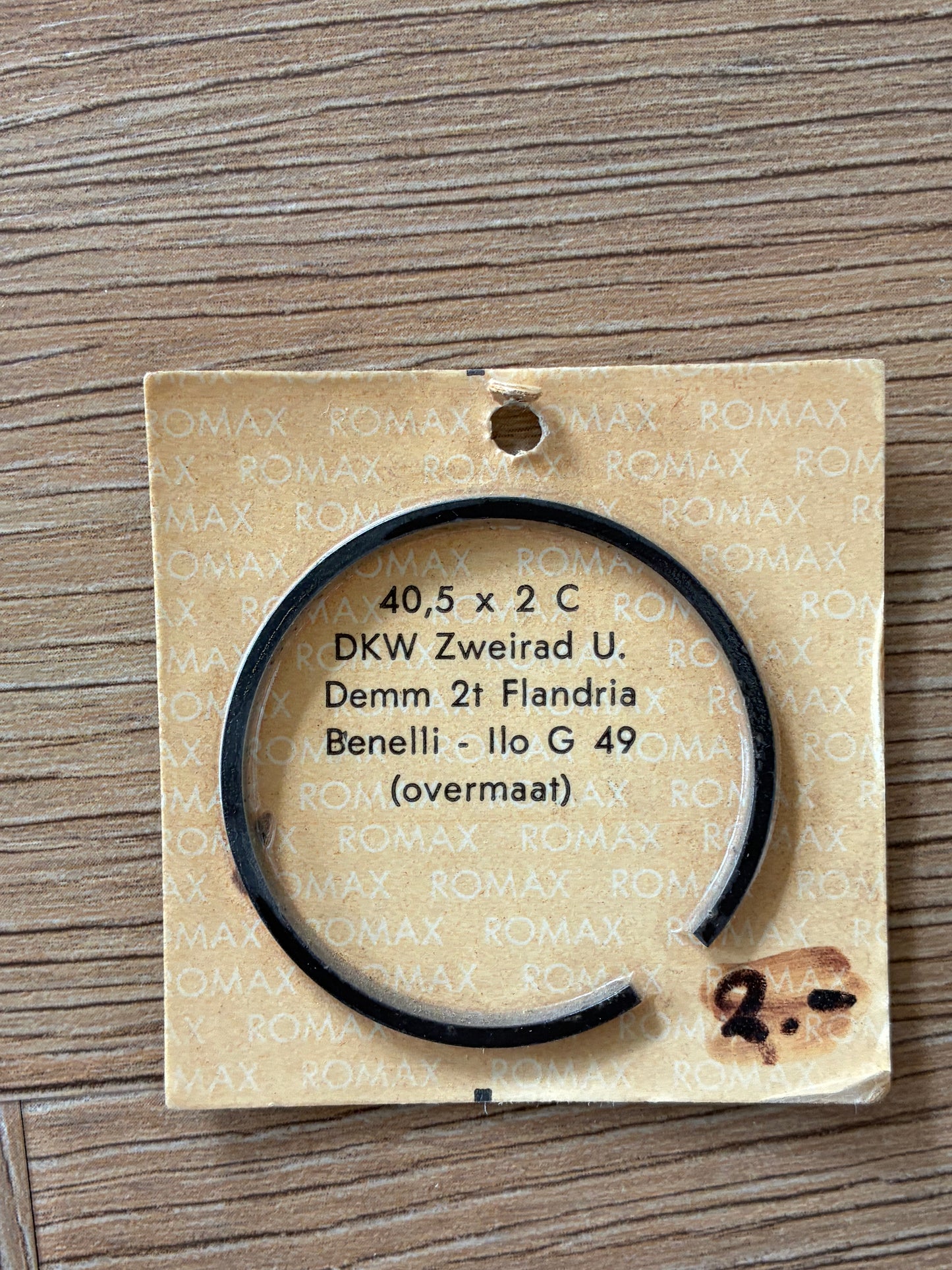 Zuigerveren DKW Zweirad/Demm/Flandria/Benelli 2T - Overmaat 40,5 x 2C