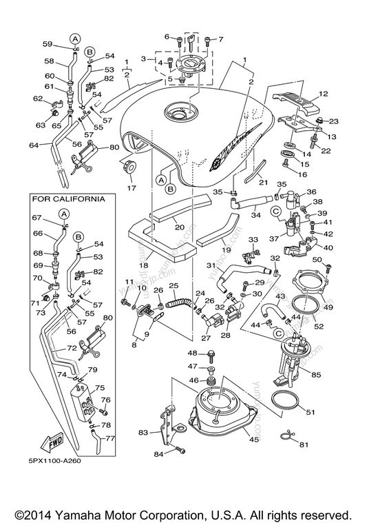 YAMAHA EMBLEM SET 5PX-24150-20