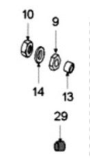 PEUGEOT HEXAGON NUT M11X1,00 H10 - 045847