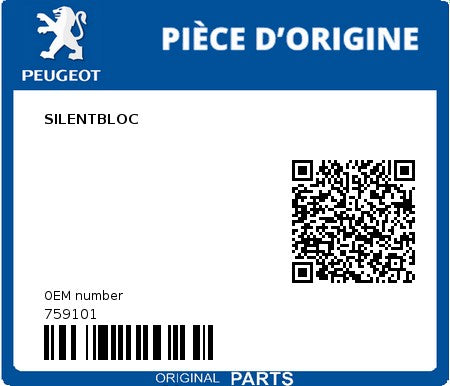 PEUGEOT SILENTBLOC - 759101