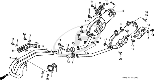 HONDA OEM PACKING, MUFFLER NX650 18391-KJ3-700