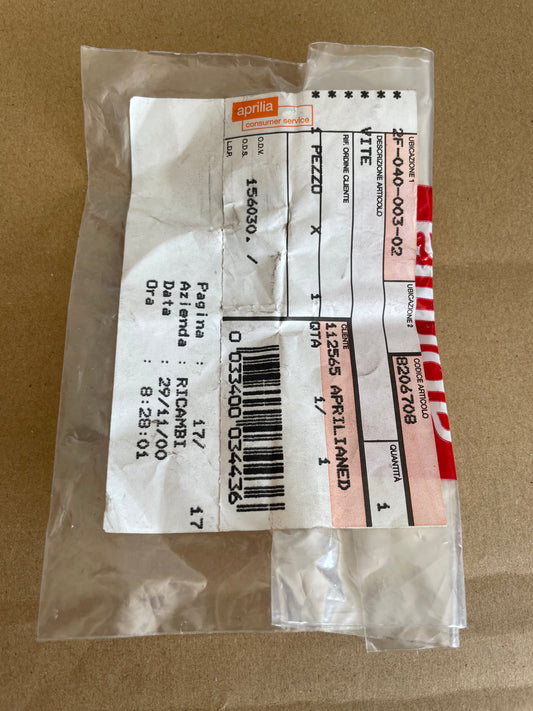 APRILIA OEM SCHROEF CARBURATEUR AP8206708