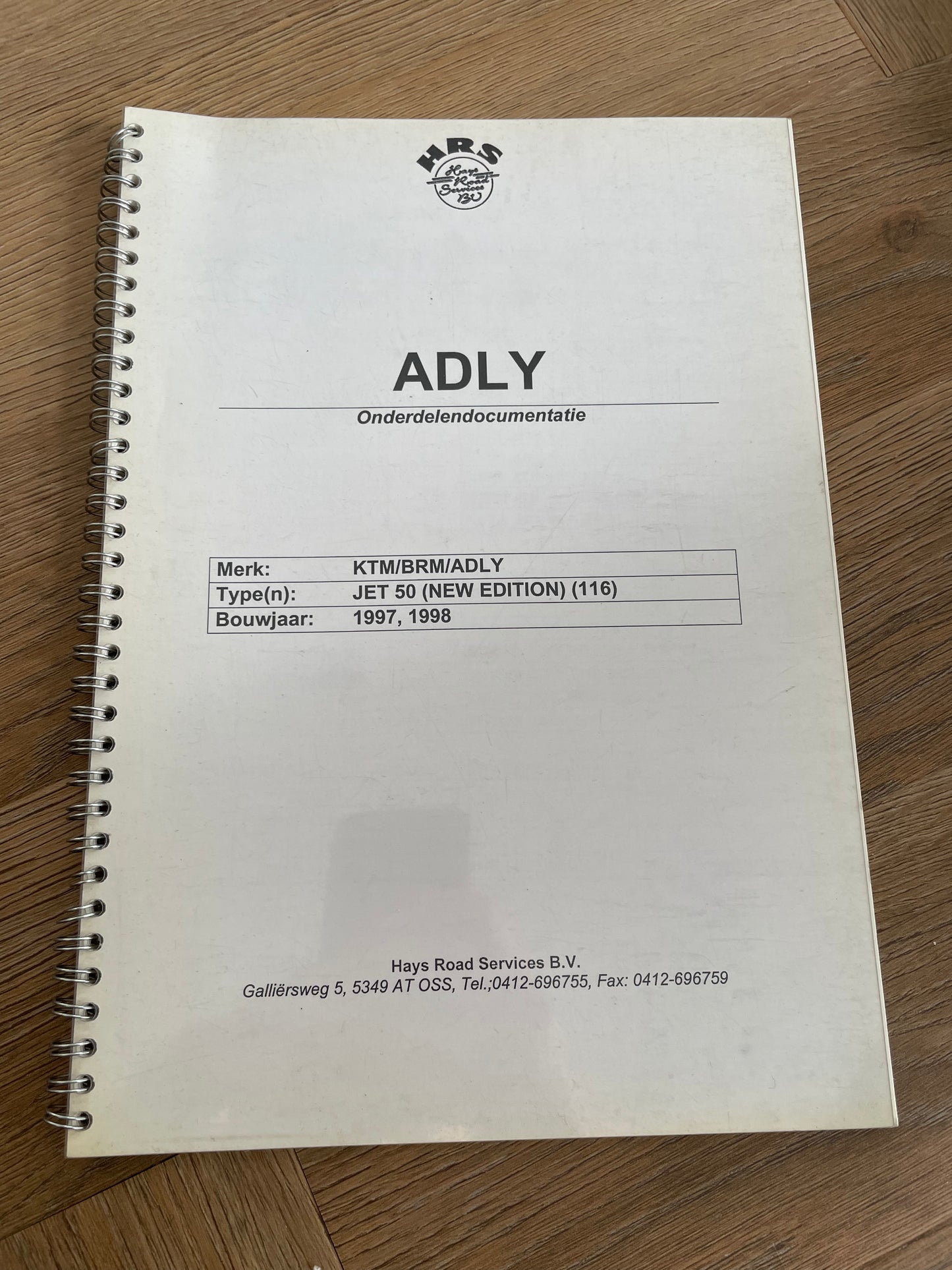 ADLY ONDERDELENDOCUMENTATIE JET 50 KTM BRM 1997 1998
