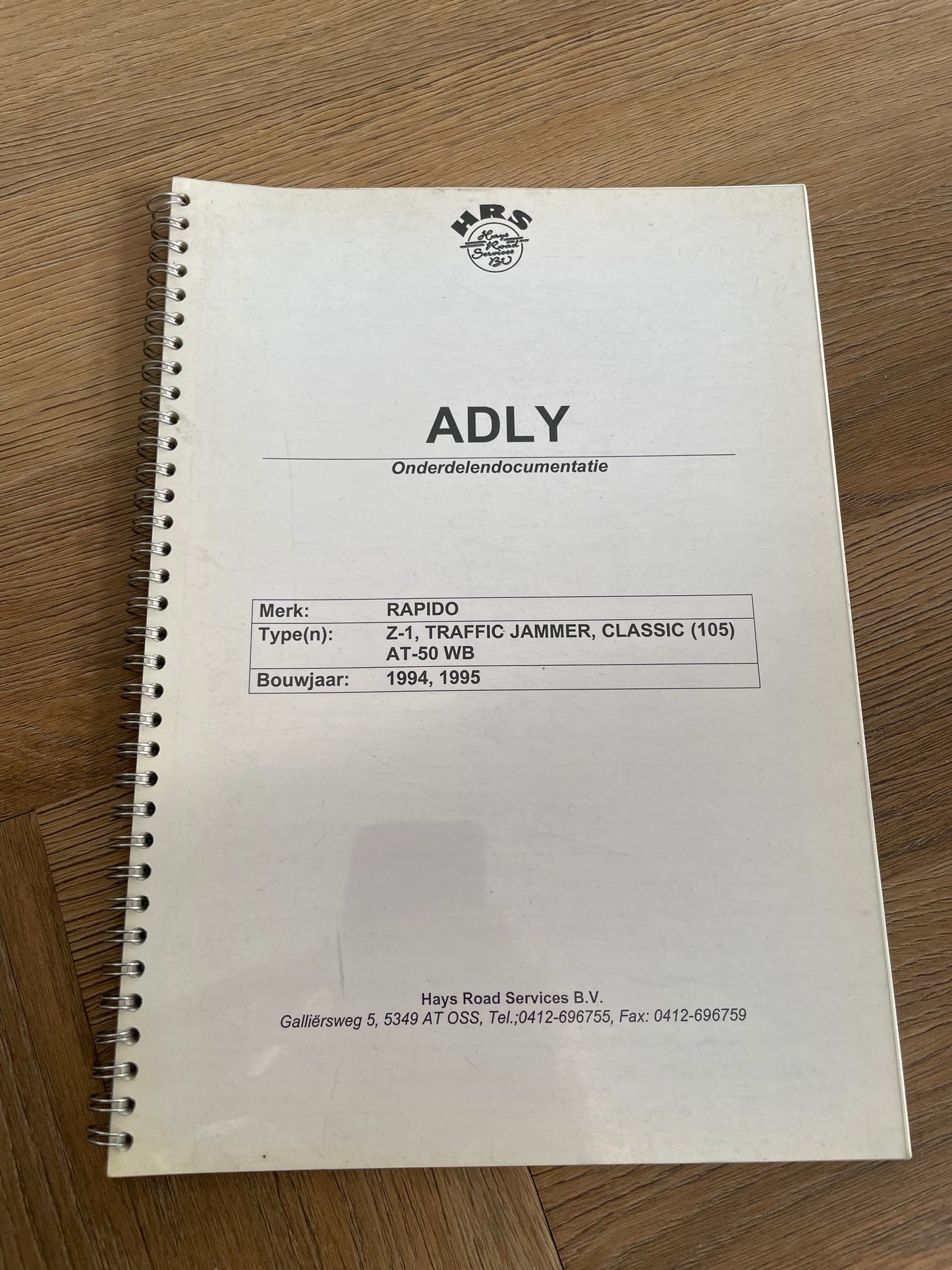 ADLY ONDERDELENDOCUMENTATIE RAPIDO Z-1 TRAFFIC JAMMER 1994 1995
