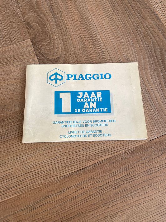 PIAGGIO GARANTIEBOEKJE OEM ORIGINAL
