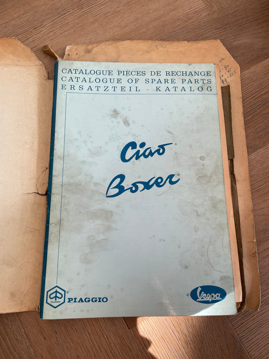 HANDBOEK SERVICE ONDERDELEN DOCUMENTATIE PIAGGIO VESPA CIAO BOXER