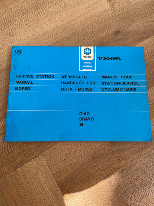 WERKPLAATSHANDBOEK OEM SERVICE STATION PIAGGIO VESPA CIAO BOXER SI
