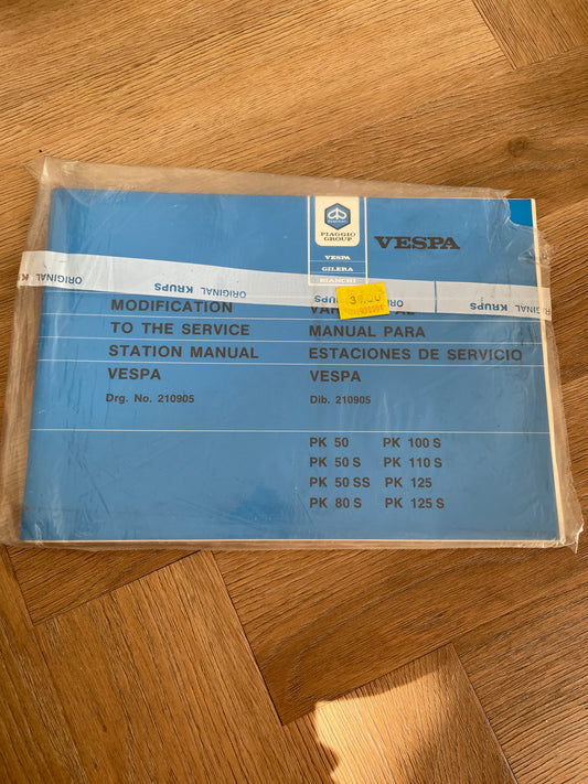 HANDBOEK SERVICE STATION NEW OEM WERKPLAATSHANDBOEK MOD. PIAGGIO VESPA PK50 - 125
