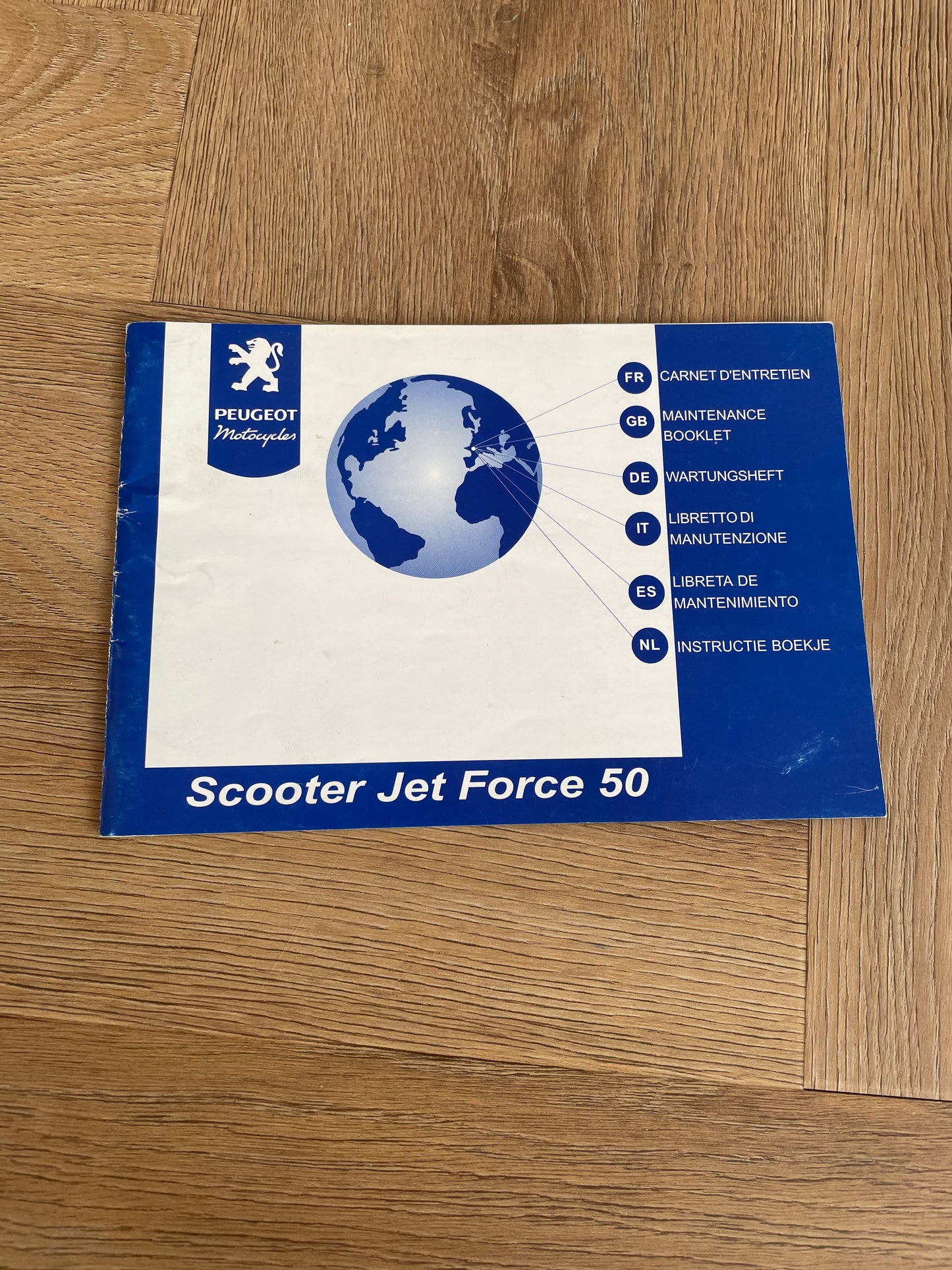 INSTRUCTIEBOEKJE OEM PEUGEOT SCOOTER JET FORCE 50