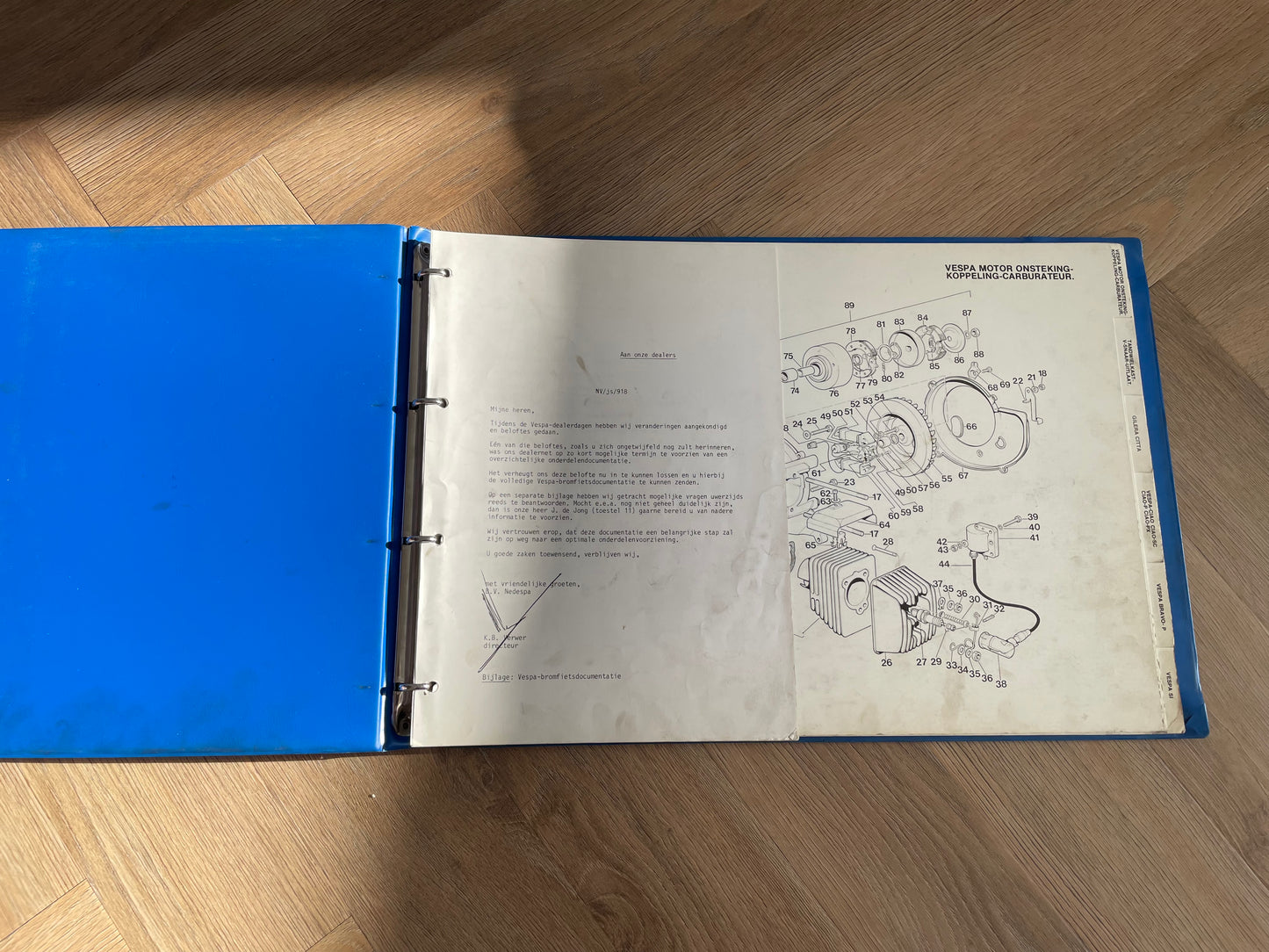 ONDERDELEN CATALOGUS MOTOR PIAGGIO GILERA VESPA