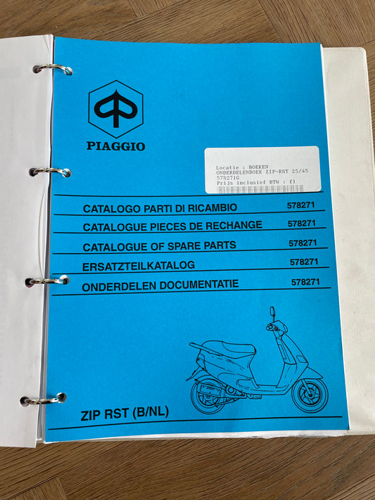 ONDERDELEN CATALOGUS PIAGGIO ZIP RST