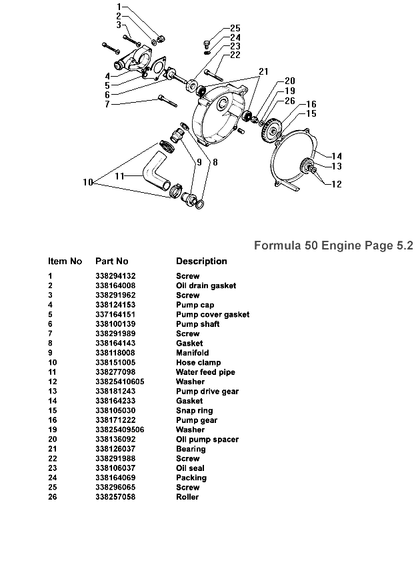 ITALJET F50 LC GASKET NR. 8 338164143