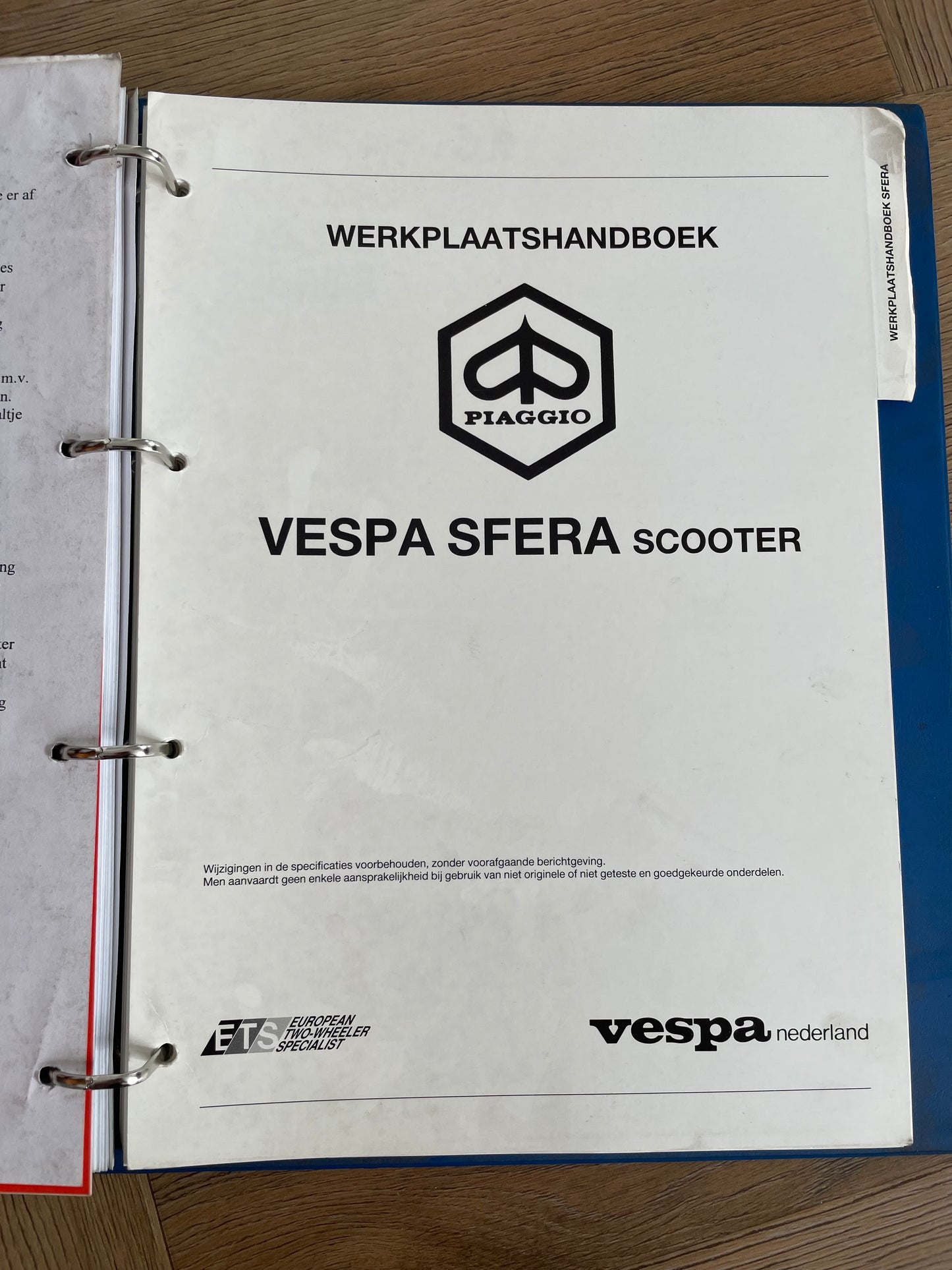 WERKPLAATSHANDBOEK PIAGGIO SFERA